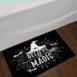 Black White Witch Hat Halloween Shower Curtain