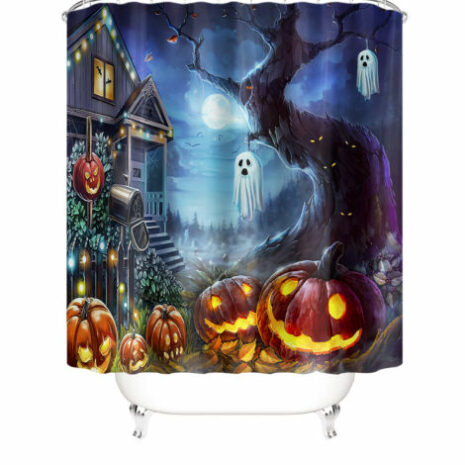 Pumpkin Halloween Shower Curtain