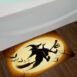 Hooks Full Moon Bats Halloween Shower Curtain
