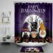 Bat Ghost Pumpkin Gnome Halloween Shower Curtain