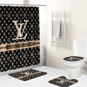 shower curtains Louis Vitton beige brown Full bathroom sets
