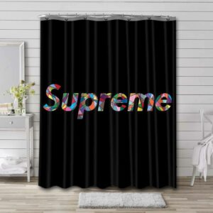 Mix Color Logo Supreme Shower Curtain Set