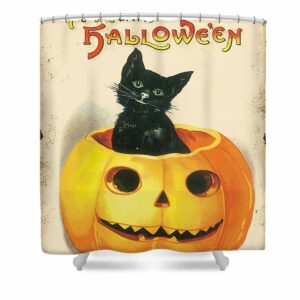 Vintage Halloween Shower Curtain