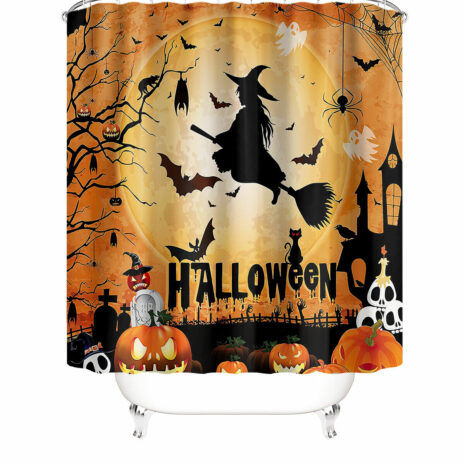 Witch Halloween Shower Curtain set