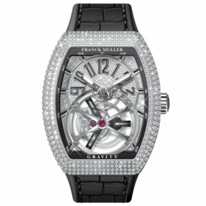 V45 Vanguard Gravity Skeleton Tourbillon Stainless Steel Full Diamond