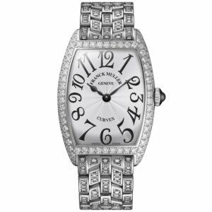 Cintree Curvex Ladies White Gold 2 Row White Diamonds