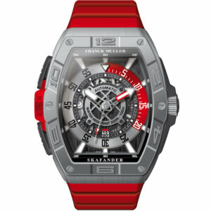 Skafander 46 Brushed Titanium - Red