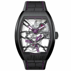 V45 Vanguard Gravity Skeleton Tourbillon Brushed Black Titanium - Violet