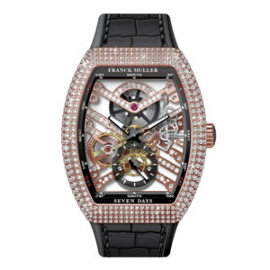 V41 Vanguard Rose Gold Skeleton Seven Days Full Diamond
