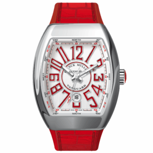 V45 Vanguard Stainless Steel White Dial - Red