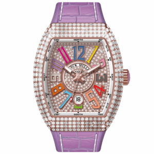 V45 Vanguard Colour Dreams Rose Gold Diamonds Case and Dial - Purple