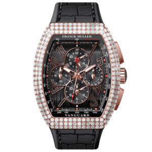 V45 Vanguard Chrono Master Banker Rose Gold Diamonds Case