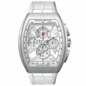 V45 Vanguard Chrono Master Banker Brushed Stainless Steel - White