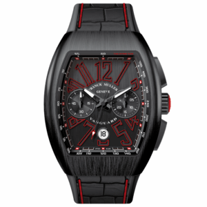 V45 Vanguard Chrono Classical Brushed Black Titanium Case - Red