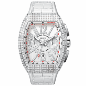 V45 Vanguard Chrono Classical White Diamonds Stainless Steel Case and Dial - White