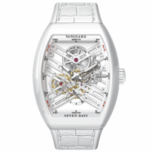 V45 Vanguard White Titanium Seven Days Skeleton - White