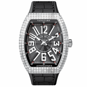 V45 Vanguard Slim Stainless Steel White Diamonds Case White Numerals