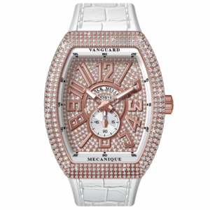 V45 Vanguard Slim Rose Gold White Diamonds Case and Dial