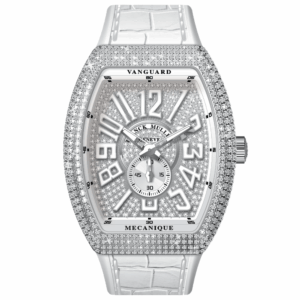 V45 Vanguard Slim Stainless Steel White Diamonds Case and Dial White Numerals
