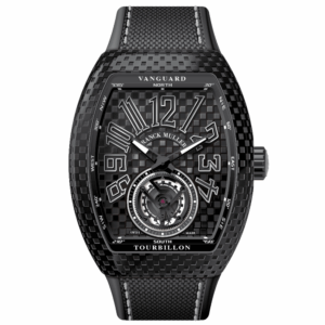 V45 Vanguard Pixel Brushed Black Stainless Steel Tourbillon