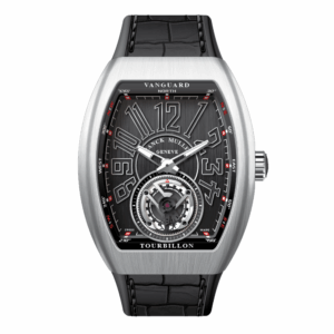 V41 Vanguard Tourbillon Brushed Stainless Steel - Black