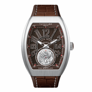 V41 Vanguard Tourbillon Brushed Stainless Steel - Brown