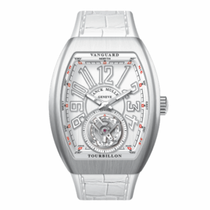 V41 Vanguard Tourbillon Brushed Stainless Steel - White