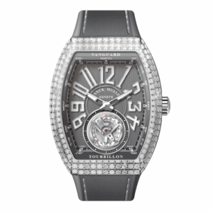 V41 Vanguard Tourbillon Stainless Steel White Diamonds Case - Grey