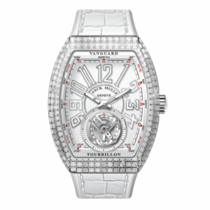 V41 Vanguard Tourbillon Stainless Steel White Diamonds Case - White