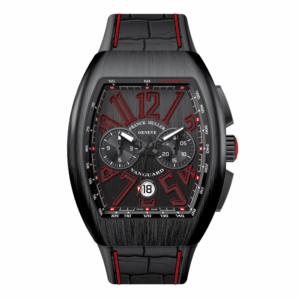V41 Vanguard Chrono Brushed Black Titanium - Red