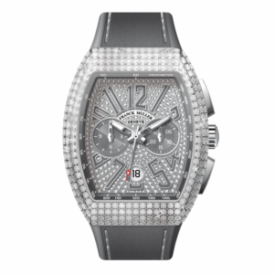 V41 Vanguard Chrono Stainless Steel White Diamonds Case and Dial - Grey