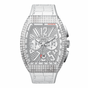 V41 Vanguard Chrono Stainless Steel White Diamonds Case and Dial - White