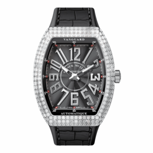 V41 Vanguard Slim Stainless Steel White Diamonds Case