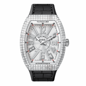 V41 Vanguard Slim Stainless Steel White Diamonds Case