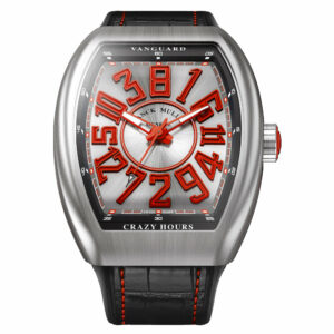 V45 Vanguard Crazy Hour Brushed Titanium - Red Details