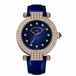Cielo Rose Gold & Diamonds Blue Dial - 2 Row