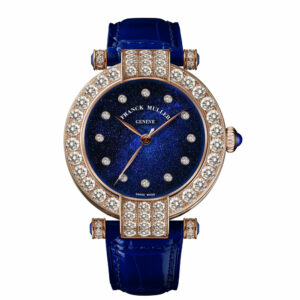 Cielo Rose Gold & Diamonds Blue Dial - 1 Row
