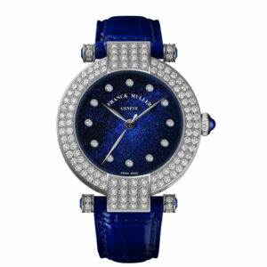 Cielo White Gold & Diamonds Blue Dial - 2 Row