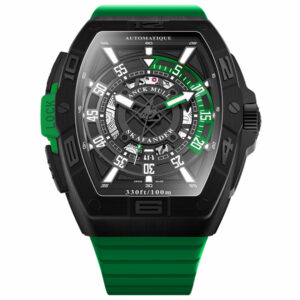Skafander 46 Brushed Black Titanium - Green