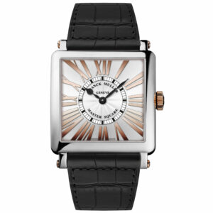 Master Square Lady Steel with Rose Gold Index