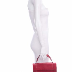 Prada Madras Cerniera Top Handle Red Handbag