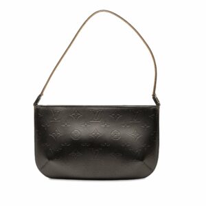 Gray LV Monogram Mat Fowler Shoulder Bag