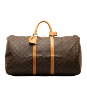 Brown LV Monogram Keepall 55 Travel Bag