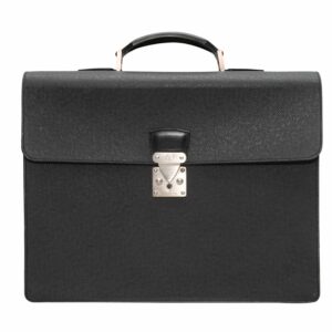 Black LV Leather Briefcase