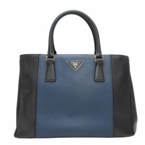Navy & Blue Prada Galleria Saffiano Baltic Blue Tote Bag