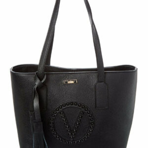 Valentino By Mario Valentino Prince Rock Leather Tote ONE SIZE Black