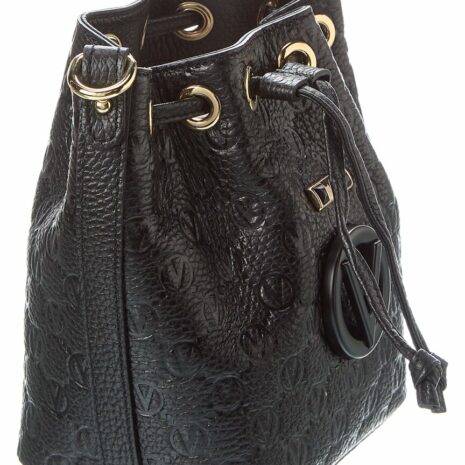 Valentino By Mario Valentino Jules Dollaro Monogram Leather Bucket Bag