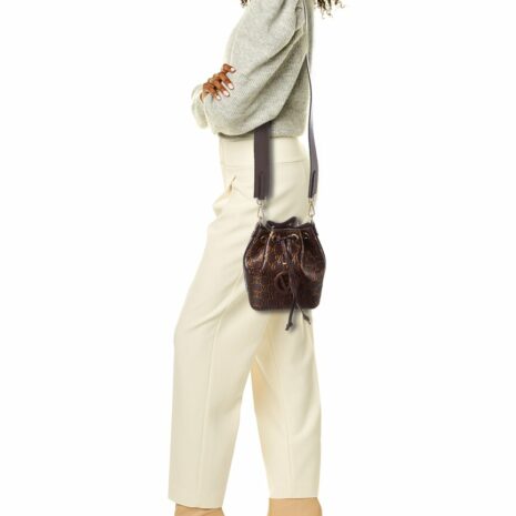 Valentino By Mario Valentino Jules Monogram Leather Bucket Bag