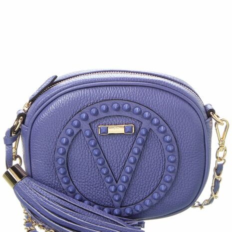 Valentino By Mario Valentino Nina Rock Leather Crossbody ONE SIZE Blue