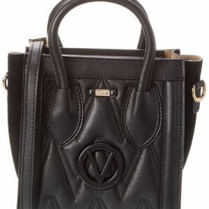 Valentino By Mario Valentino Eva Diamond Leather Tote ONE SIZE Black